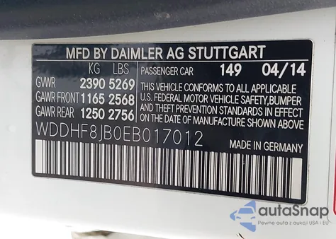 2014 Mercedes-Benz E 350 4Matic from USA, damaged, VIN WDDHF8JB0EB017012